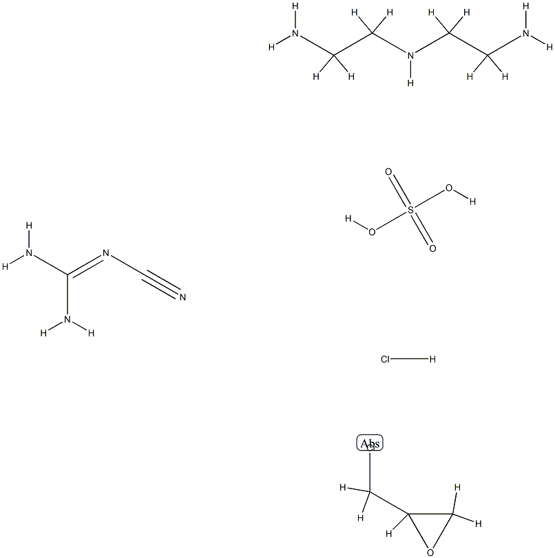 Guanidine, cyano-, polymer with N-(2-aminoethyl)-1,2-ethanediamine and (chloromethyl)oxirane, hydrochloride sulfate CAS#: 76649-42-8