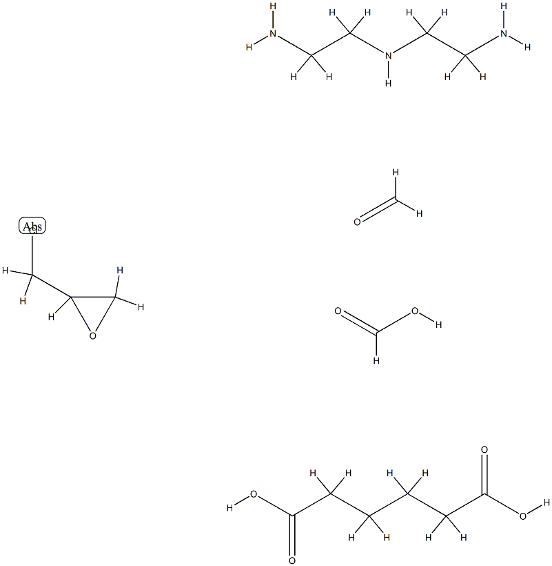 Hexanedioic acid, polymer with N-(2-aminoethyl)-1,2-ethanediamine, (chloromethyl)oxirane, formaldehyde and formic acid CAS#: 76649-45-1