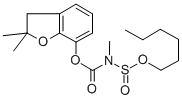 ((Hexyloxy)sulfinyl)methylcarbamic acid 2,3-dihydro-2,2-dimethyl-7-ben zofuranyl ester CAS#: 77248-43-2