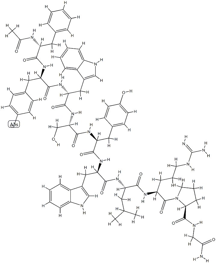 LHRH, Ac-dehydro-Phe(1)-dehydro-4-Cl-Phe(2)-dehydro-Trp(3,6)- CAS#: 75851-13-7