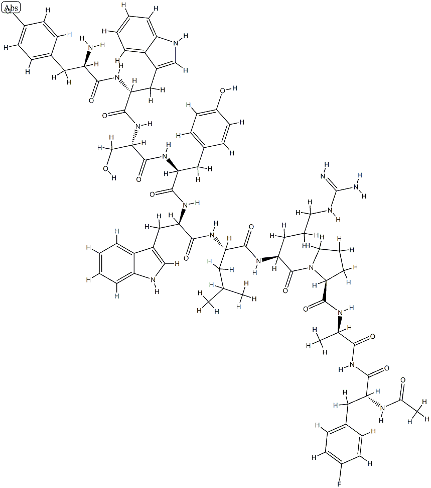 LHRH, N-Ac-(4-F-Phe)(1)-(4-Cl-Phe)(2)-Trp(3,6)-AlaNH2(10)- CAS#: 78493-49-9