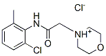 N-(2-chloro-6-methyl-phenyl)-2-(1-oxa-4-azoniacyclohex-4-yl)acetamide chloride CAS#: 77966-65-5
