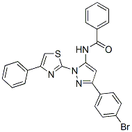 N-[5-(4-bromophenyl)-2-(4-phenyl-1,3-thiazol-2-yl)pyrazol-3-yl]benzami de CAS#: 74101-27-2