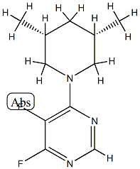 Pyrimidine,4-[(3R,5S)-3,5-dimethyl-1-piperidinyl]-5,6-difluoro-,rel-(9CI) CAS#: 792915-24-3