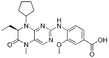 (R)-4-(8-cyclopentyl-7-ethyl-5-Methyl-6-oxo-5,6,7,8-tetrahydropteridin-2-ylaMino)-3-Methoxybenzoic acid CAS#: 755039-56-6