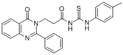 Urea, 1-(3-(4-oxo-2-phenyl-3,4-dihydro-3-quinazolinyl)propionyl)-3-(p- tolyl)-2-thio- CAS#: 72045-67-1