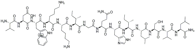 VAL-ASP-TRP-LYS-LYS-ILE-GLY-GLN-HIS-ILE-LEU-SER-VAL-LEU-NH2 CAS#: 74129-19-4