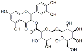 beta-D-Glucopyranosiduronic acid, 2-(3,4-dihydroxyphenyl)-5,7-dihydrox y-4-oxo-4H-1-benzopyran-3-yl O-beta-D-galactopyranosyl- CAS#: 77154-70-2