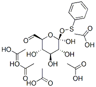 .beta.-D-gluco-Hexodialdo-1,5-pyranose, S-phenyl monothiohemiacetal, pentaacetate CAS#: 74774-20-2