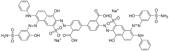disodium dihydrogen 4,4'-bis[[5-[[5-(aminosulphonyl)-2-hydroxyphenyl]azo]-1-hydroxy-6-(phenylamino)-3-sulphonato-2-naphthyl]azo][1,1'-biphenyl]-3,3'-dicarboxylate CAS#: 72939-54-9