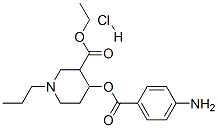 ethyl 4-(4-aminobenzoyl)oxy-1-propyl-piperidine-3-carboxylate hydrochl oride CAS#: 78219-29-1