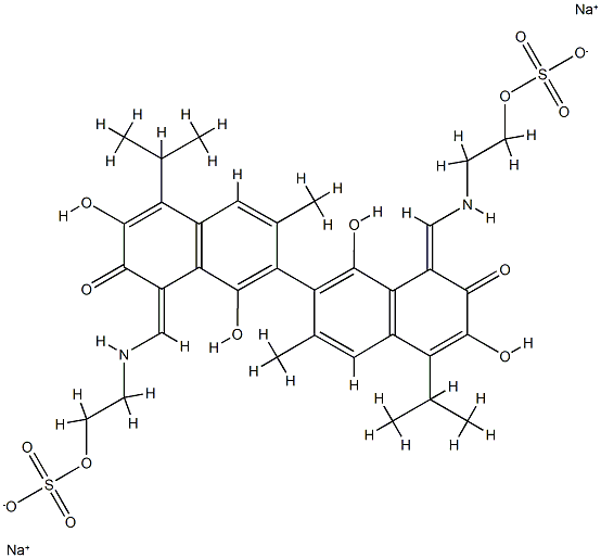 gossypol beta-aminoethyl sodium sulfate CAS#: 76500-07-7