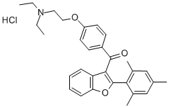 p-(2-(Diethylamino)ethoxy)phenyl 2-mesityl-3-benzofuranyl ketone hydro chloride CAS#: 73343-71-2