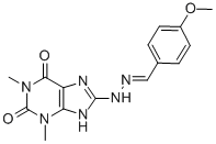 p-Methoxybenzaldehyde (1,3-dimethylxanthin-8-yl)hydrazone CAS#: 73664-59-2