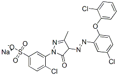 sodium 4-chloro-3-[4-[[5-chloro-2-(2-chlorophenoxy)phenyl]azo]-4,5-dihydro-3-methyl-5-oxo-1H-pyrazol-1-yl]benzenesulphonate CAS#: 72479-28-8