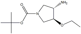 tert-butyl (trans)-3-amino-4-ethoxy-1-pyrrolidinecarboxylate(SALTDATA: FREE) CAS#: 708273-40-9