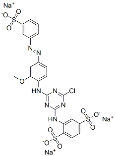 trisodium 2-[[4-chloro-6-[[2-methoxy-4-[(3-sulphonatophenyl)azo]phenyl]amino]-1,3,5-triazin-2-yl]amino]benzene-1,4-disulphonate CAS#: 72927-91-4