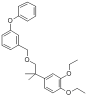 1-((2-(3,4-Diethoxyphenyl)-2-methylpropoxy)methyl)-3-phenoxybenzene CAS#: 80853-95-8
