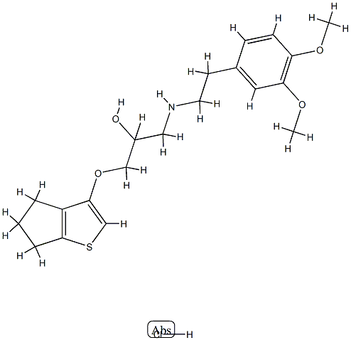 1-[2-(3,4-dimethoxyphenyl)ethylamino]-3-(8-thiabicyclo[3.3.0]octa-6,9- dien-6-yloxy)propan-2-ol hydrochloride CAS#: 85462-93-7