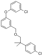 1-((2-(4-Chlorophenyl)-2-methylpropoxy)methyl)-3-(3-chlorophenoxy)benz ene CAS#: 81762-05-2