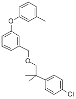 1-((2-(4-Chlorophenyl)-2-methylpropoxy)methyl)-3-(3-methylphenoxy)benz ene CAS#: 80843-78-3