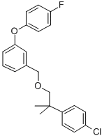 1-((2-(4-Chlorophenyl)-2-methylpropoxy)methyl)-3-(4-fluorophenoxy)benz ene CAS#: 80843-60-3
