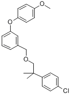 1-((2-(4-Chlorophenyl)-2-methylpropoxy)methyl)-3-(4-methoxyphenoxy)ben zene CAS#: 80843-86-3