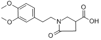 1-(3,4-DIMETHOXYPHENETHYL)-5-OXO-3-PYRROLIDINECARBOXYLIC ACID CAS#: 85263-80-5