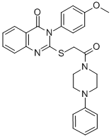 1-(((3,4-Dihydro-3-(4-methoxyphenyl)-4-oxo-2-quinazolinyl)thio)acetyl) -4-phenylpiperazine CAS#: 81262-72-8