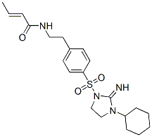 1-((4-(2-(crotonylamino)ethyl)phenyl)sulfonyl)-3-cyclohexyl-2-iminoimidazolidine CAS#: 85337-29-7