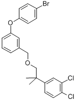 1-(4-Bromophenoxy)-3-((2-(3,4-dichlorophenyl)-2-methylpropoxy)methyl)b enzene CAS#: 80843-73-8