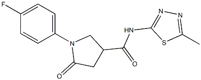 1-(4-fluorophenyl)-N-(5-methyl-1,3,4-thiadiazol-2-yl)-5-oxopyrrolidine-3-carboxamide CAS#: 839687-02-4