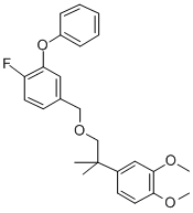 1-Fluoro-4-((2-(3,4-dimethoxyphenyl)-2-methylpropoxy)methyl)-2-phenoxy benzene CAS#: 83493-40-7