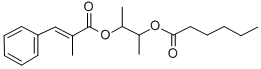 1-Methyl-2-((2-methyl-1-oxo-3-phenyl-2-propenyl)oxy)propyl hexanoate CAS#: 84006-57-5