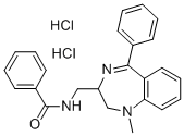 1-Methyl-2-benzoylaminomethyl-5-phenyl-1H-2,3-dihydro-1,4-benzodiazepi ne dihydrochloride CAS#: 83736-21-4
