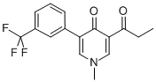 1-Methyl-3-(1-oxopropyl)-5-(3-(trifluoromethyl)phenyl)-4(1H)-pyridinon e CAS#: 82129-63-3