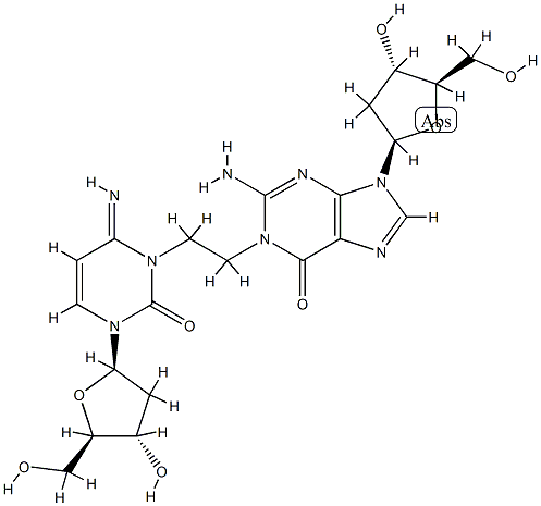 1-(N(3)-deoxycytidyl)-2-(N(1)-deoxyguanosinyl)ethane CAS#: 83008-59-7