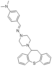 1-Piperazinamine, 4-(10,11-dihydrodibenzo(b,f)thiepin-10-yl)-N-((4-(di methylamino)phenyl)methylene)- CAS#: 86758-95-4