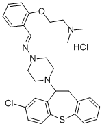 1-Piperazinamine, 4-(8-chloro-10,11-dihydrodibenzo(b,f)thiepin-10-yl)- N-((2-(2-(dimethylamino)ethoxy)phenyl)methylene)-, monohydrochloride CAS#: 86759-06-0
