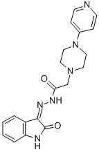 1-Piperazineacetic acid, 4-(4-pyridinyl)-, (1,2-dihydro-2-oxo-3H-indol -3-ylidene)hydrazide CAS#: 86889-04-5