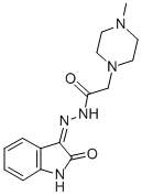 1-Piperazineacetic acid, 4-methyl-, (1,2-dihydro-2-oxo-3H-indol-3-ylid ene)hydrazide, (Z)- CAS#: 86873-22-5