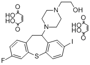 1-Piperazineethanol, 4-(10,11-dihydro-3-fluoro-8-iododibenzo(b,f)thiep in-10-yl)-, (Z)-2-butenedioate (1:2) CAS#: 80760-86-7