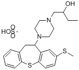 1-Piperazineethanol, 4-(10,11-dihydro-8-(methylthio)dibenzo(b,f)thiepi n-10-yl)-alpha-ethyl-, monomethanesulfonate CAS#: 86499-12-9