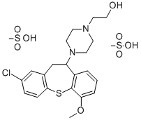 1-Piperazineethanol, 4-(2-chloro-10,11-dihydro-6-methoxydibenzo(b,f)th iepin-10-yl)-, dimethanesulfonate (salt) CAS#: 81223-37-2
