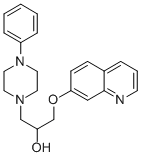 1-Piperazineethanol, 4-phenyl-alpha-((7-quinolinyloxy)methyl)- CAS#: 84344-75-2