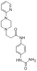 1-Piperazinepropanamide, N-(4-((aminocarbonyl)amino)phenyl)-4-(2-pyrid inyl)- CAS#: 86523-79-7