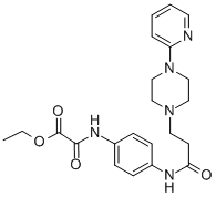 1-Piperazinepropanamide, N-(4-((ethoxyoxoacetyl)amino)phenyl)-4-(2-pyr idinyl)- CAS#: 86523-81-1
