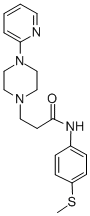 1-Piperazinepropanamide, N-(4-(methylthio)phenyl)-4-(2-pyridinyl)- CAS#: 86524-09-6
