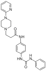 1-Piperazinepropanamide, N-(4-(((phenylamino)carbonyl)amino)phenyl)-4- (2-pyridinyl)- CAS#: 86523-77-5