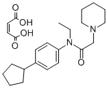 1-Piperidineacetamide, N-(4-cyclopentylphenyl)-N-ethyl-, (Z)-2-butened ioate (1:1) CAS#: 85603-20-9